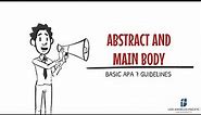 Basic APA 7 Guidelines | Abstract and Main Body