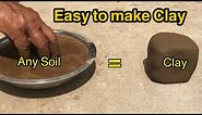 How to extract CLAY from soil | Pottery clay making at home