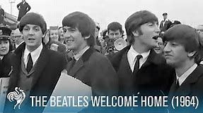 The Beatles Welcome Home to England (1964) | British Pathé