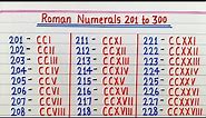 Roman numerals 201 to 300 // Roman ginti 201 to 300 // Roman Numbers 201 to 300