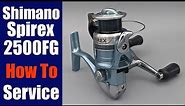 Shimano Spirex 2500FG Fishing Reel - How to take apart, service and reassemble