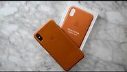 iPhone XS Max Apple Leather Case - Saddle Brown