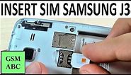 Samsung Galaxy J3 (2016) J320F - How to INSERT/ REMOVE SIM Card and Memory SD Card