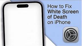 How to Fix iPhone Stuck on White Screen! [2023]
