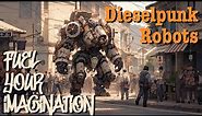 Fuel Your Imagination! Daily AI Mecha, Robot, Cyborg Inspiration: Dieselpunk Robots!