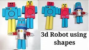 Make robot using shape || robot with geometry shape || math shape model