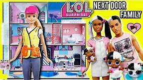 Barbie Helps LOL Family Move to New LOL Surprise Dollhouse with Pool