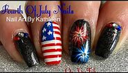 Fourth Of July Nail Art - DIY American Flag And Fireworks