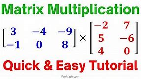 Learn Matrix Multiplication of Different Dimensions (2x3 times 3x2) - Fast & Easy Explanation