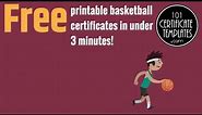 How to make basketball certificates