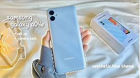 unboxing samsung galaxy a04e light blue | how to have an aesthetic phone android ๑💙