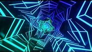 Abstract Background Video 4k Blue Metallic Blue Teal Tunnel VJ LOOP NEON Satisfying Calm Wallpaper