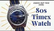 1980s Timex Electric Blue Dial Watch with Day Date Complication | How does it work?