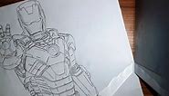 HOW TO DRAW IRON MAN MK 7 ( AVENGERS ) / full drawing tutorial WITH ONE PENCIL : shivam arts