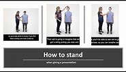 How to stand when giving a presentation - subtitled - Presenter Stance