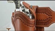 Longhorn Leather AZ Single Action holster & cartridge belt featuring the "Sedona" design.