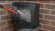 Smashing a Samsung TV-348 CRT Television