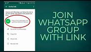 How to Join Whatsapp Group with Link?