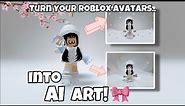 HOW TO TURN YOUR ROBLOX AVATARS INTO AI ART! (Super easy) 🎀🤍