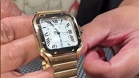Cartier Santos Silver Dial Large 18k Yellow Gold Mens Watch WGSA0029 Review | SwissWatchExpo