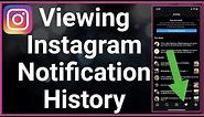 How To View Your Instagram Notification History