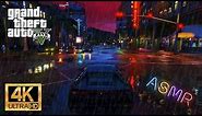 GTA V: Los Santos Rainy Night Driving **4K** ASMR sleep, relax, study, work