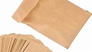 Paper Sandwich Bags Kraft Brown 200 Pack - Biodegradable and Compostable Food Grade Paper Bags - Unbleached Compostable Natural Kraft Paper Stock Bags for Bakery Cookies, Treats, Snacks, Sandwiches…