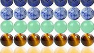 7 Chakra Natural Stone Beads Mixed 100pcs 8mm Round Genuine Real Stone Beading Loose Gemstone Amethyse Color DIY Smooth Beads for Bracelet Necklace Earrings Jewelry Making