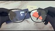Unboxing Fendi FF0010 807 Eyeglasses Women's Black Full Rim Oval Shape 53-16-135