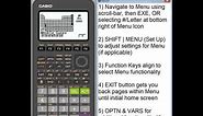 fx-9750GIII Graphing Calculator: Physium Menu Icon Overview