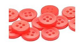 Red Button 18L Sewing Button for Coats 4 Hole Buttons for Craft 11mm Buttons for Sewing 0.45inch Buttons for Shirt Plastic Buttons for Pants Decorative Buttons for Dress Pack of 12