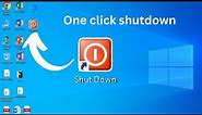 How to add a shutdown button on desktop in window 7,10 | One click shutdown | 2023