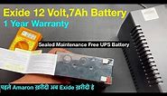 Exide 12V,7AH Battery ! Best Ups Battery
