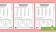 Read Scales with Unmarked Divisions Differentiated Worksheets