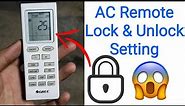 How to Lock & Unlock AC Remote Setting | ac remote lock or unlock code