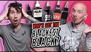 BLACKEST BLACK TATTOO INK: Which brand has the blackest black?