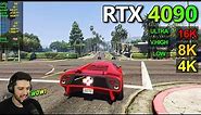 RTX 4090 | GTA 5 at 4K, 8K, 16K - Ultra, Very High & Low settings