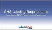 Free OSHA Training Tutorial - Understanding the GHS Labeling System