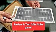 Quick Review & Test 30 Watt Solar Panel 12 Volts From Temu