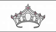 How to Draw a Queen Crown step by step| Learn Drawing