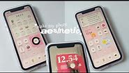 ˚ʚ customize iphone 11: aesthetic pink homescreen, lockscreen, widget, icons🌠🌸