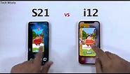 SAMSUNG S21 vs iPhone 12 - Speed Test