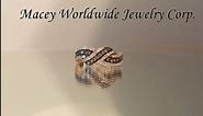 14k Rose Gold Chocolate Brown Diamond Luxurious Crossover Fine Band Ring