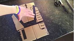DIY cardboard iPad stand