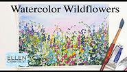 EASY Watercolor Wildflower Tutorial for Beginners!