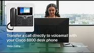 Transfer a call directly to voicemail with your Cisco 8800 desk phone