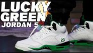 Air Jordan 5 Retro " Lucky Green " Review and On Foot