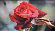 How to paint a rose - rose painting tutorial