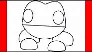 How To Draw A Frog From Roblox Adopt Me - Step By Step Drawing