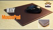 [Leather craft] Making a leather MOUSE PAD | FREE PATTERN | Mousepad (2021)